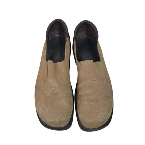Donald DJ Pliner Size 9 Women's Slip On Loafers Brown Round Toe Wedge Casual - Picture 1 of 12